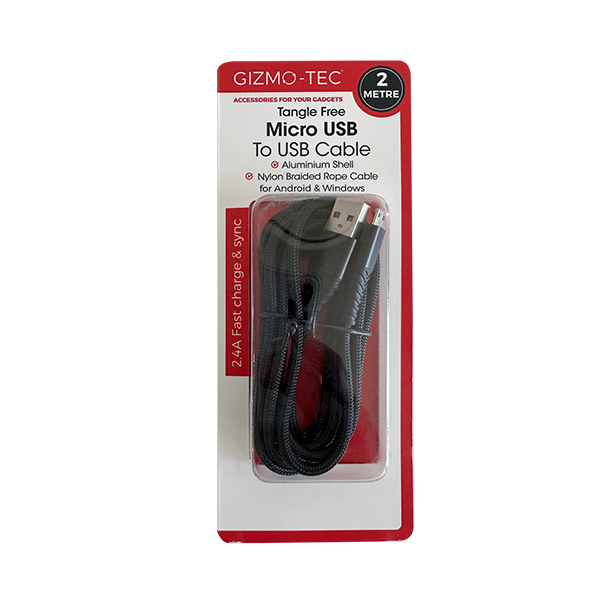 Micro USB to USB Cable – Black