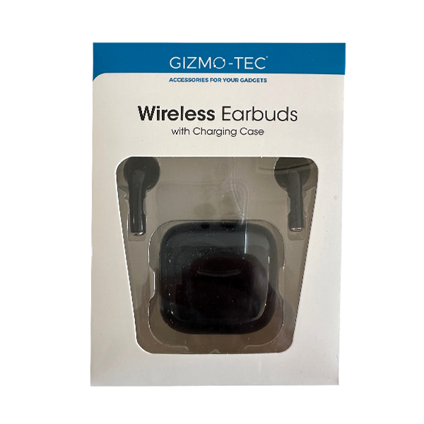 Wireless Earbuds with charging case (Black)