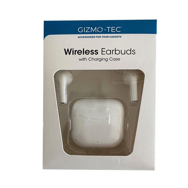 Wireless Earbuds with charging case (White)