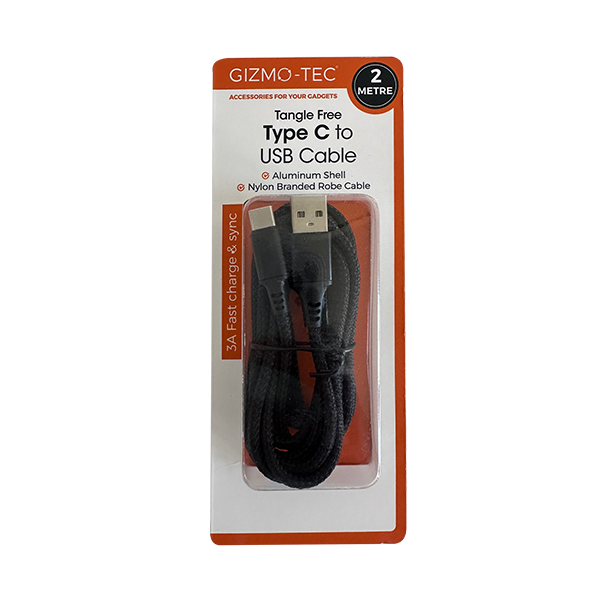 Type C to USB Cable – Black