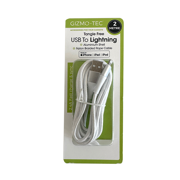 USB to Lightning Cable (Apple Certified) – White